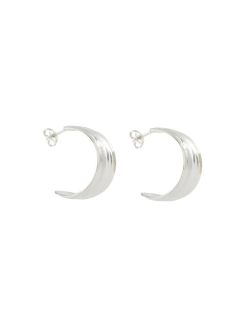 Sterling silver demi-hoop earrings