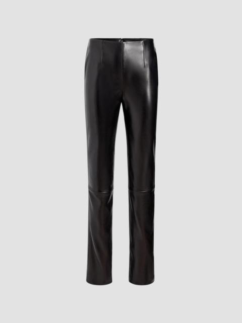 KHAITE Women's Ryden Leather High-Rise Slim-Leg Pants - Black