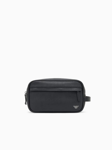 EMPORIO ARMANI REGENERATED SAFFIANO WASHBAG