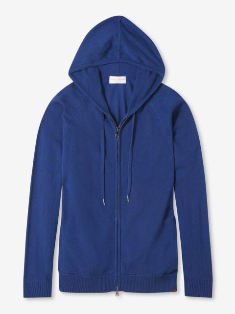 Derek Rose Men's Hoodie Finley Cashmere Electric Blue