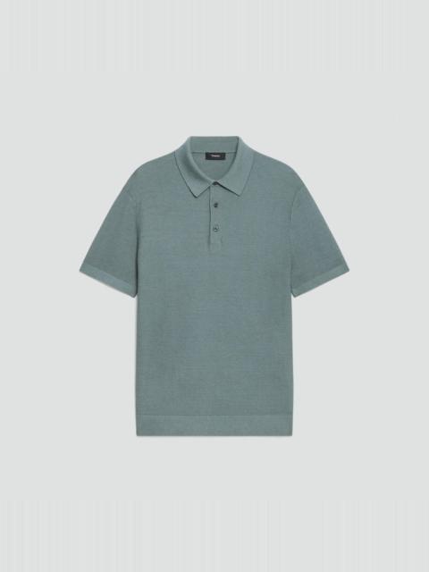Theory Polo Shirt in Silk-Cotton