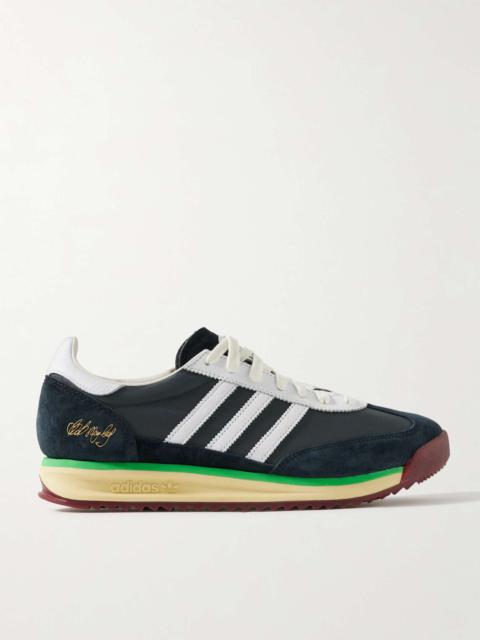 adidas Originals + Bob Marley SL 72 Suede and Leather-Trimmed Nylon Sneakers