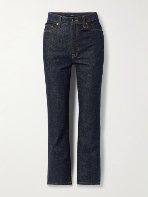 KHAITE Abigail high-rise straight-leg jeans Dark denim