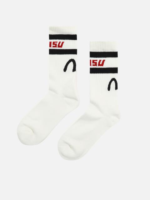 SEAGULL AND LOGO JACQUARD LONG SOCKS