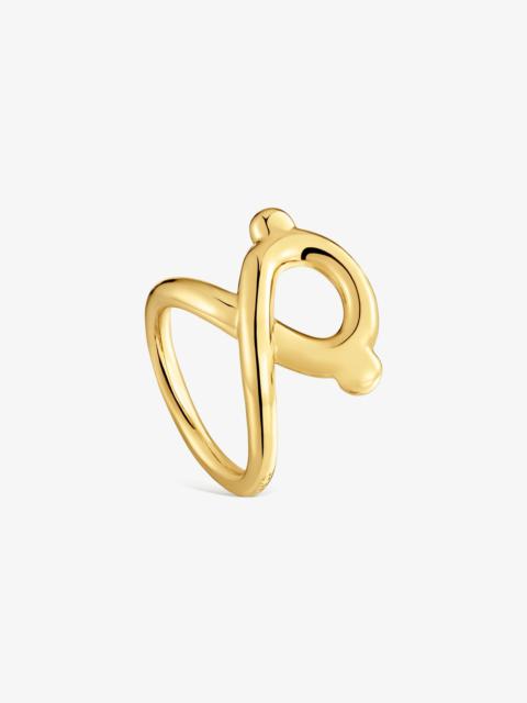 TOUS 20-mm Ring with 18kt gold vermeil TOUS Infinity
