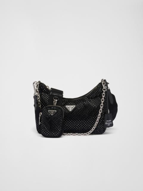 Prada Re-Edition 2005 satin bag with crystals