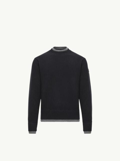 Moncler Leather Logo Wool & Cashmere Blend Sweater