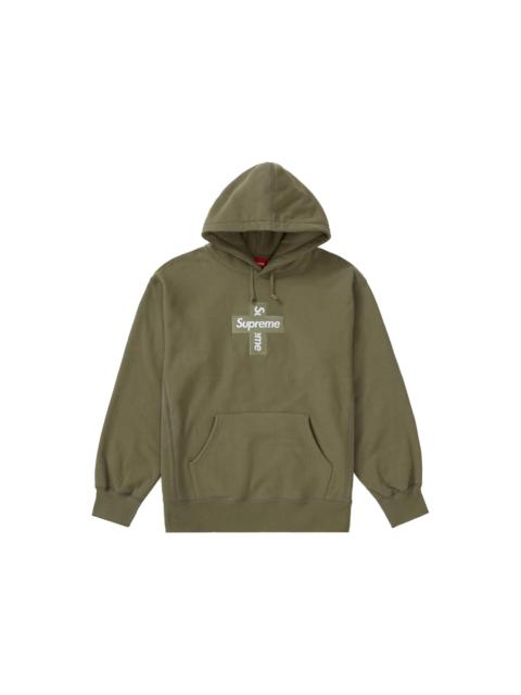Supreme Supreme Cross Box Logo Hooded Sweatshirt Light Olive