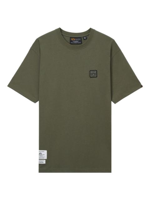 ALPHA INDUSTRIES logo-patch cotton T-shirt