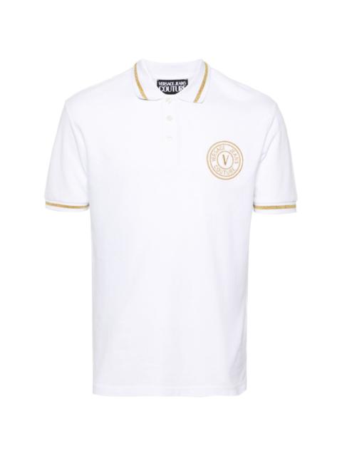 VERSACE JEANS COUTURE logo-embroidered polo shirt