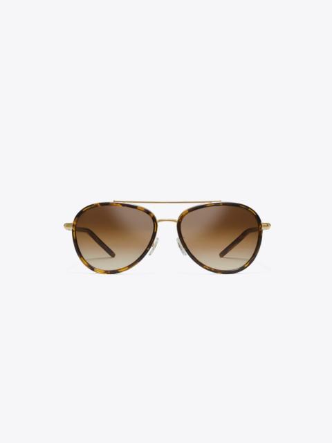 TORY BURCH Eleanor Pilot Sunglasses