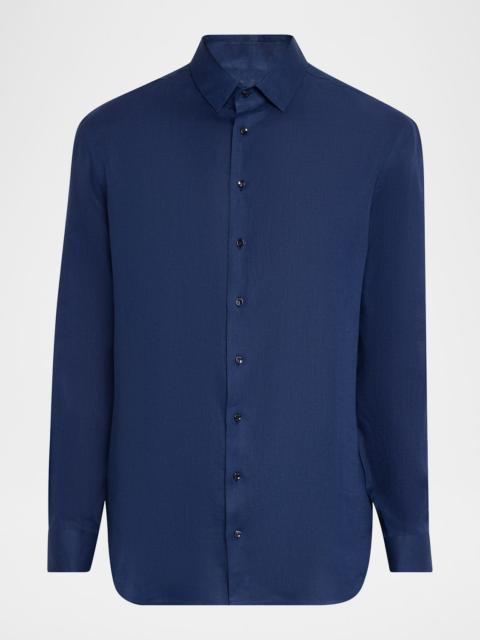 GIORGIO ARMANI Men & apos;s Linen Classic-Fit Sport Shirt
