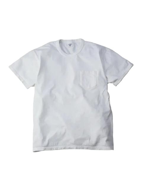 THE FLAT HEAD FN-THC-101P Three Needle Loopwheel Pocket Tee White
