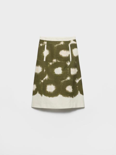 Prada Printed canvas skirt