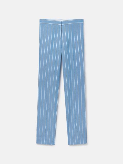 Stella McCartney Striped Mid-Rise Straight-Leg Trousers