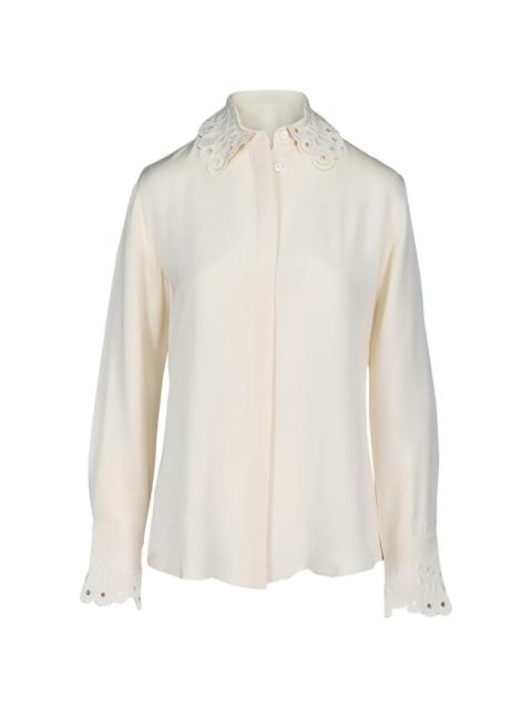 Altuzarra eyelet collar blouse