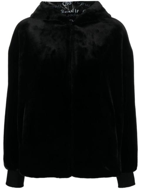 EMPORIO ARMANI faux-fur reversible hooded jacket