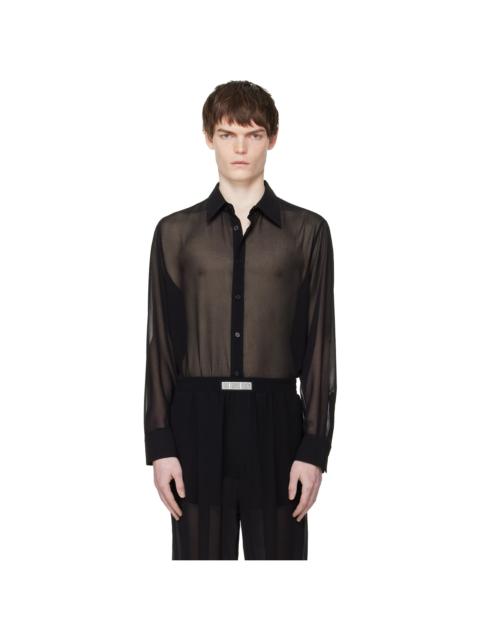 LGN LOUIS GABRIEL NOUCHI Black Classic Transparent Shirt