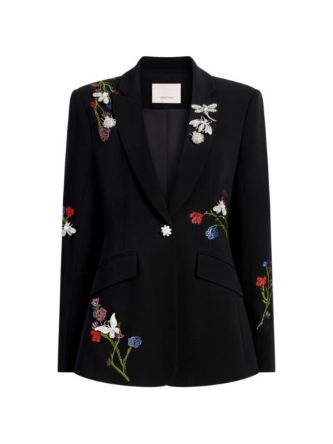 Cinq à Sept floral-embellished cheyenne blazer