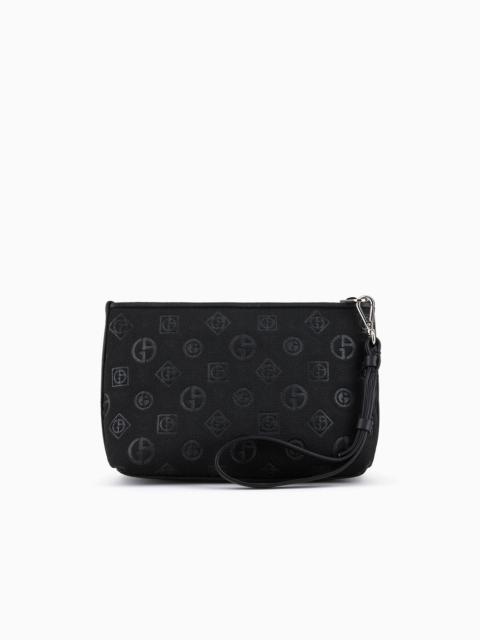GIORGIO ARMANI Fabric washbag with all-over logo