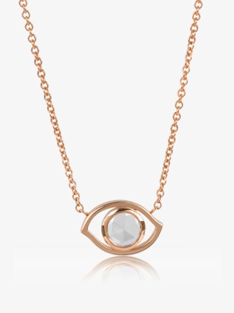 SPRWMN ROSE CUT DIAMOND EVIL EYE NECKLACE