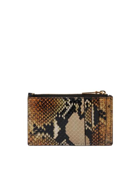 Alexander McQueen snakeskin-pattern zip cardholder