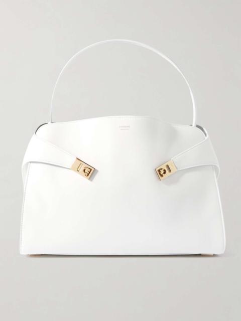 FERRAGAMO Hug medium leather tote White