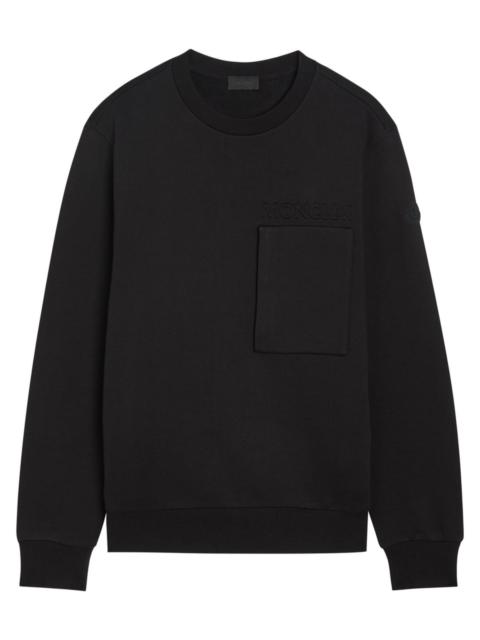 Moncler Moncler Embossed-logo Cotton Sweatshirt