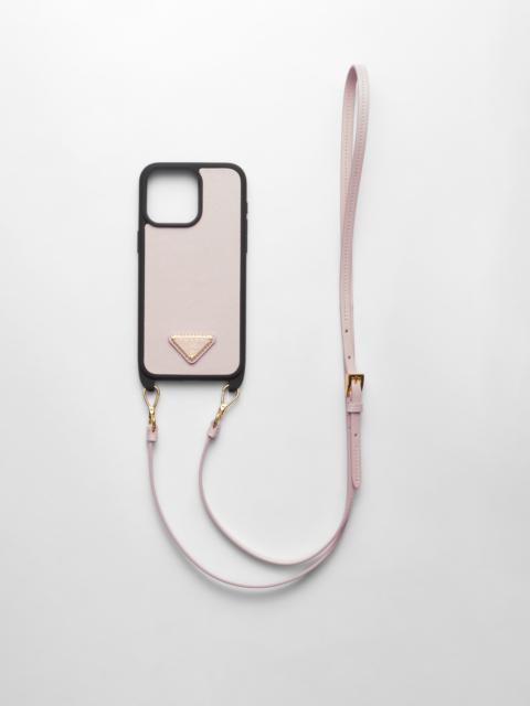 Prada Saffiano leather cover for iPhone 15 Pro Max