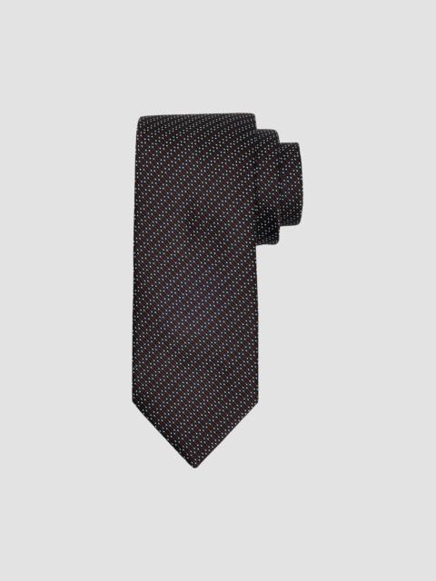 Brioni Men's Geometric Jacquard Silk Tie - Navy