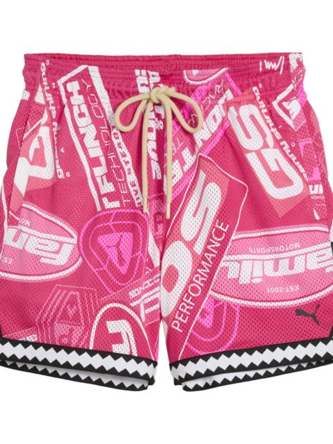 PUMA Fast & Furious 6" Mesh Shorts "Garnet Rose / AOP" 637902 02