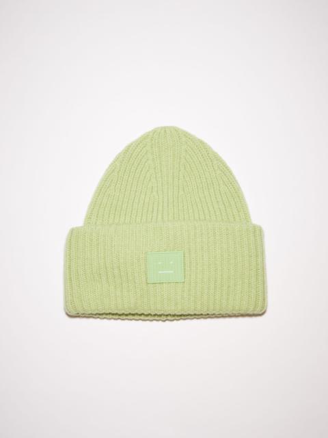 Acne Studios Large face logo beanie - Pale green melange