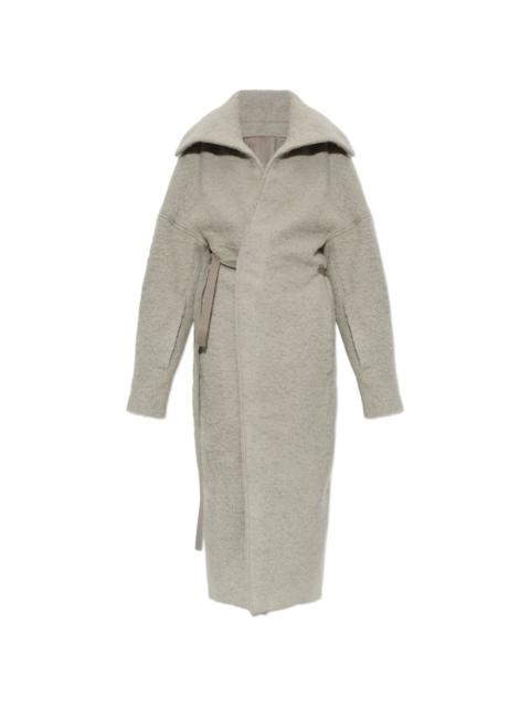 Rick Owens belted oversized-collar coat