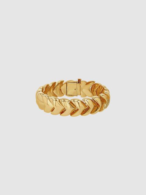 ANINE BING Layered Heart Chain Bracelet - Gold