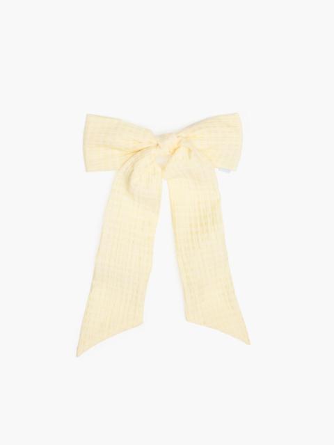 Hill House Home The Belle Bow - Butter Yellow Tonal Seersucker