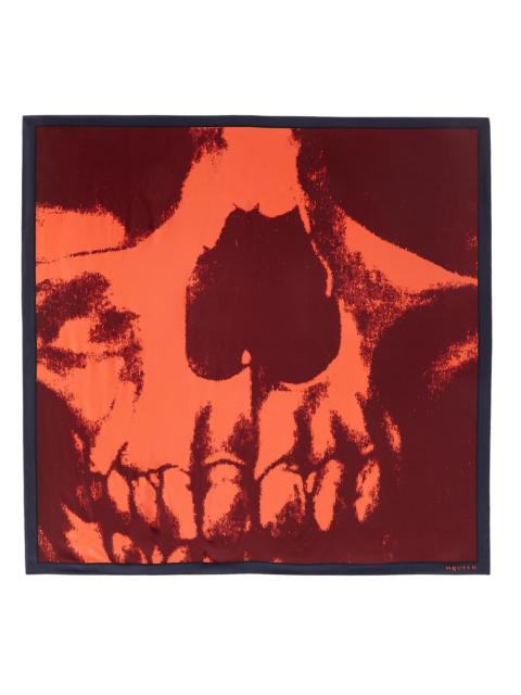 Alexander McQueen Women's Exploded Skull Silk Twill Scarf - Coral Burgundy