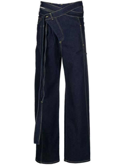OTTOLINGER tie-fastening straight-leg jeans