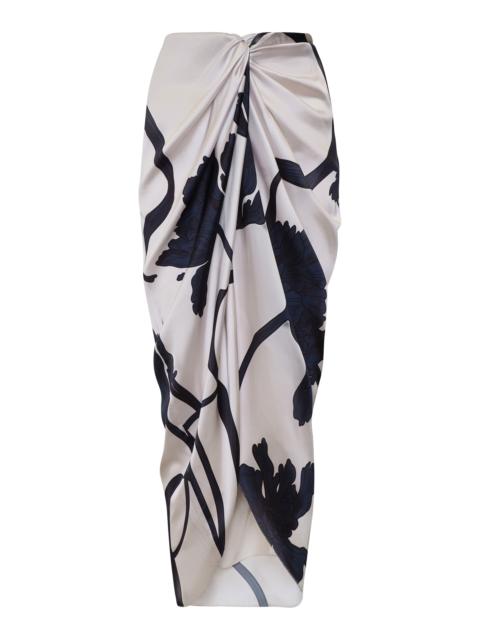 ANDRES OTALORA Cairo Printed Pareo Midi Skirt print