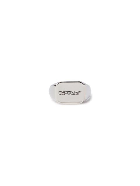 Off-White Rectangular Logo Ring