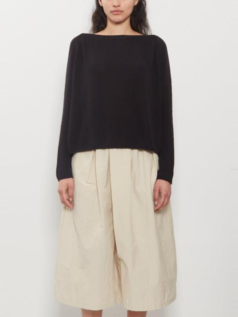 apuntob Wild Silk Boatneck Sweater — Black