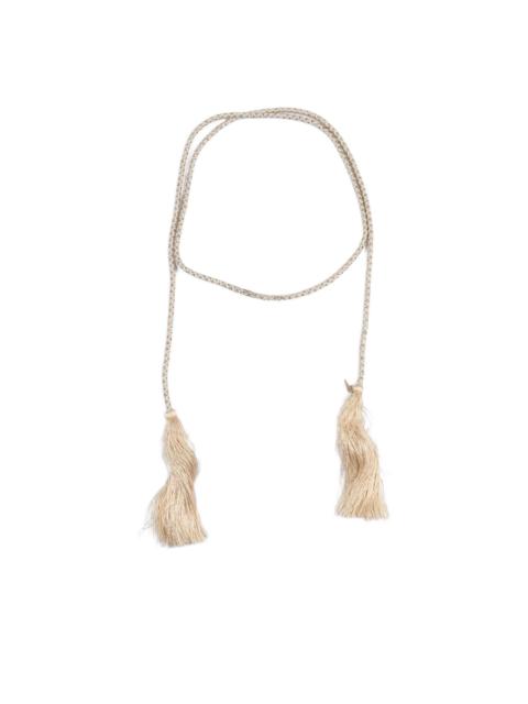 forte_forte crystal-embellished tassel-detail belt