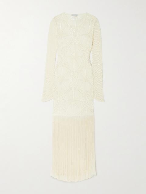 Stella McCartney Fringed Crocheted Maxi Dress