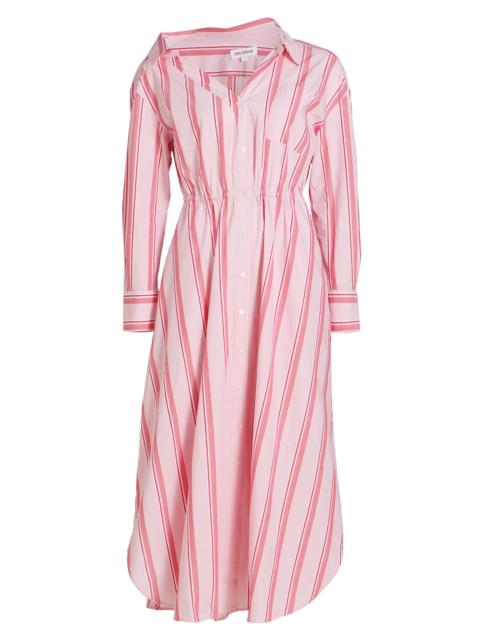 ROSIE ASSOULIN Women's Falling Off The Shoulder Shirtdress - Red Stripe