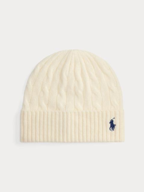 Polo Ralph Lauren Cable-Knit Wool-Cashmere Beanie