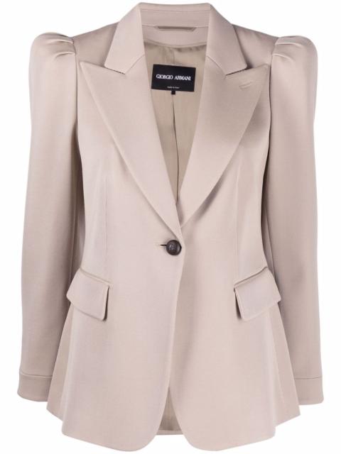 GIORGIO ARMANI padded-shoulders fitted blazer