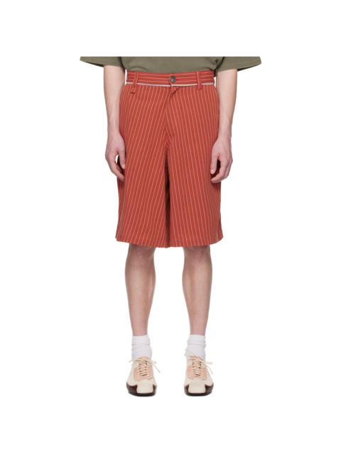 Martine Rose Red Twisted Skate Shorts