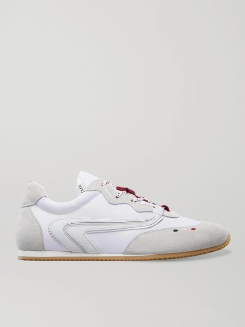 Moncler 2 Moncler 1952 Seventy Leather-Trimmed Suede and Shell Sneakers