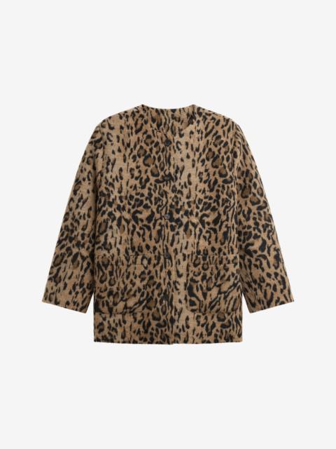 The Frankie Shop Evolene Boxy Jacket - Leopard Brown