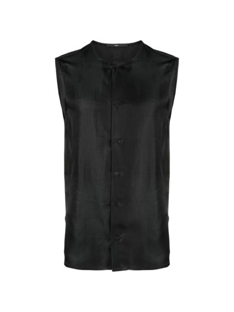 SAPIO sleeveless satin shirt