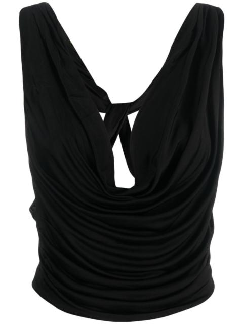 GAUGE81 Juara draped twisted cropped top